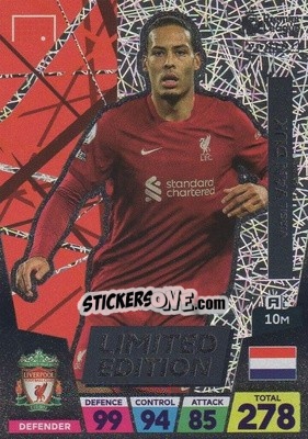 Sticker Virgil van Dijk - English Premier League 2022-2023. Adrenalyn XL - Panini
