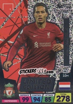 Sticker Virgil van Dijk - English Premier League 2022-2023. Adrenalyn XL n. LE-VVD - Panini