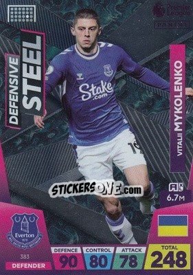 Figurina Vitaliy Mykolenko - English Premier League 2022-2023. Adrenalyn XL - Panini