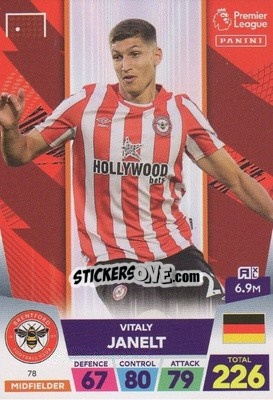 Sticker Vitaly Janelt - English Premier League 2022-2023. Adrenalyn XL n. 78 - Panini