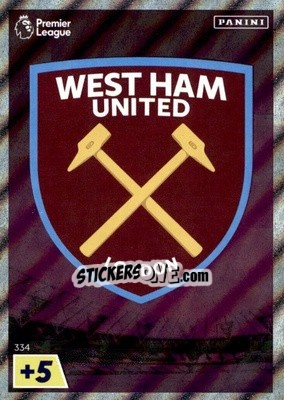 Sticker West Ham United Crest - English Premier League 2022-2023. Adrenalyn XL - Panini