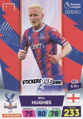Sticker Will Hughes - English Premier League 2022-2023. Adrenalyn XL n. 127 - Panini