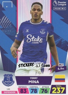 Sticker Yerry Mina - English Premier League 2022-2023. Adrenalyn XL n. 140 - Panini