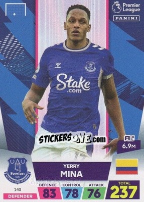 Cromo Yerry Mina - English Premier League 2022-2023. Adrenalyn XL - Panini