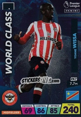 Sticker Yoane Wissa - English Premier League 2022-2023. Adrenalyn XL - Panini