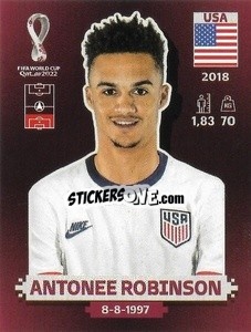 Sticker Antonee Robinson - FIFA World Cup Qatar 2022. Oryx Edition - Panini