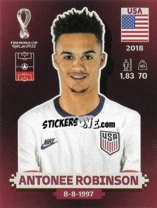 Cromo Antonee Robinson - FIFA World Cup Qatar 2022. Oryx Edition - Panini