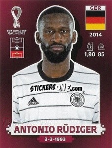 Sticker Antonio Rüdiger - FIFA World Cup Qatar 2022. Oryx Edition - Panini