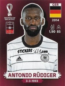 Figurina Antonio Rüdiger - FIFA World Cup Qatar 2022. Oryx Edition - Panini