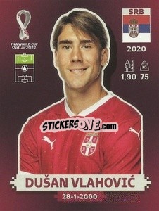 Sticker Dušan Vlahović - FIFA World Cup Qatar 2022. Oryx Edition - Panini