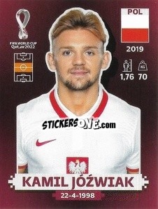 Sticker Kamil Jóźwiak - FIFA World Cup Qatar 2022. Oryx Edition - Panini