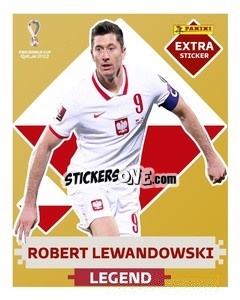 Figurina Robert Lewandowski (Poland) - FIFA World Cup Qatar 2022. Oryx Edition - Panini
