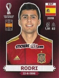 Sticker Rodri - FIFA World Cup Qatar 2022. Oryx Edition - Panini