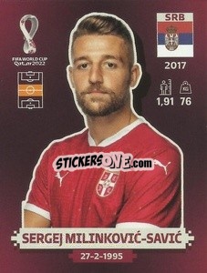 Figurina Sergej Milinković-Savić - FIFA World Cup Qatar 2022. Oryx Edition - Panini