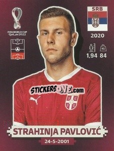 Sticker Strahinja Pavlović - FIFA World Cup Qatar 2022. Oryx Edition - Panini