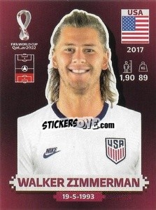 Sticker Walker Zimmerman - FIFA World Cup Qatar 2022. Oryx Edition - Panini