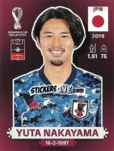 Figurina Yuta Nakayama - FIFA World Cup Qatar 2022. Oryx Edition - Panini
