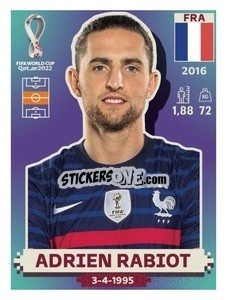 Sticker Adrien Rabiot - FIFA World Cup Qatar 2022. US Edition - Panini