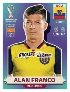 Figurina Alan Franco - FIFA World Cup Qatar 2022. US Edition - Panini