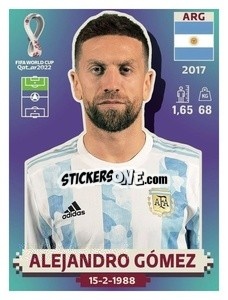 Figurina Alejandro Gómez - FIFA World Cup Qatar 2022. US Edition - Panini