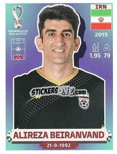 Sticker Alireza Beiranvand - FIFA World Cup Qatar 2022. US Edition - Panini