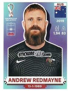 Sticker Andrew Redmayne - FIFA World Cup Qatar 2022. US Edition - Panini