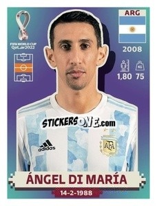 Figurina Ángel Di María - FIFA World Cup Qatar 2022. US Edition - Panini