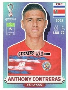 Sticker Anthony Contreras - FIFA World Cup Qatar 2022. US Edition - Panini