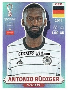 Sticker Antonio Rüdiger - FIFA World Cup Qatar 2022. US Edition - Panini