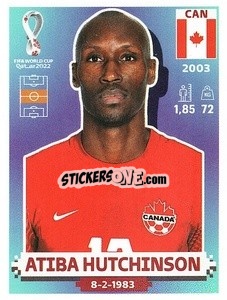 Sticker Atiba Hutchinson - FIFA World Cup Qatar 2022. US Edition - Panini