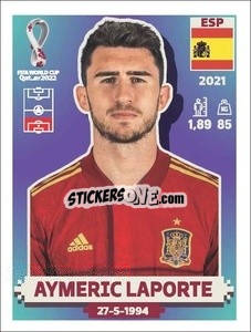Sticker Aymeric Laporte - FIFA World Cup Qatar 2022. US Edition - Panini