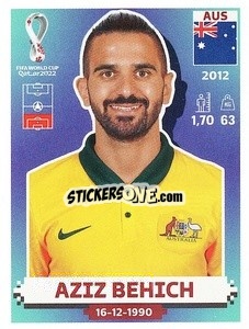 Sticker Aziz Behich - FIFA World Cup Qatar 2022. US Edition - Panini
