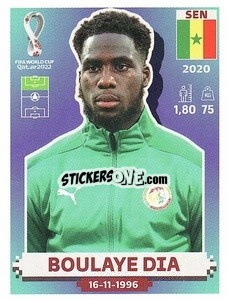 Figurina Boulaye Dia - FIFA World Cup Qatar 2022. US Edition - Panini