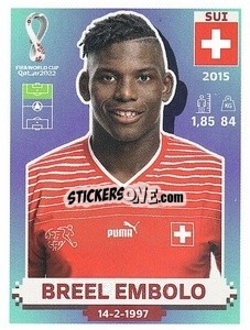 Sticker Breel Embolo - FIFA World Cup Qatar 2022. US Edition - Panini