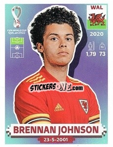 Sticker Brennan Johnson - FIFA World Cup Qatar 2022. US Edition - Panini