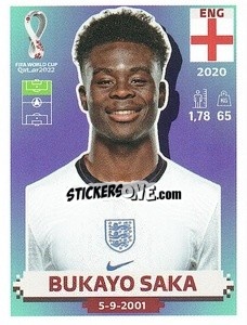 Sticker Bukayo Saka - FIFA World Cup Qatar 2022. US Edition - Panini