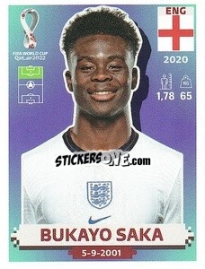 Cromo Bukayo Saka - FIFA World Cup Qatar 2022. US Edition - Panini