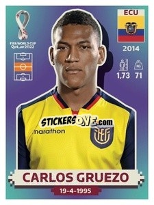 Cromo Carlos Gruezo - FIFA World Cup Qatar 2022. US Edition - Panini