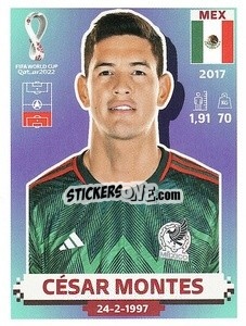 Figurina César Montes - FIFA World Cup Qatar 2022. US Edition - Panini
