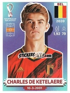 Sticker Charles De Ketelaere - FIFA World Cup Qatar 2022. US Edition - Panini