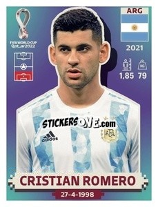 Figurina Cristian Romero - FIFA World Cup Qatar 2022. US Edition - Panini