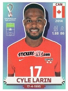 Sticker Cyle Larin - FIFA World Cup Qatar 2022. US Edition - Panini