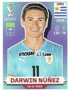 Figurina Darwin Núñez - FIFA World Cup Qatar 2022. US Edition - Panini