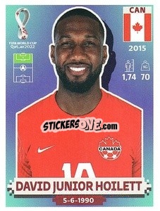 Sticker David Junior Hoilett - FIFA World Cup Qatar 2022. US Edition - Panini
