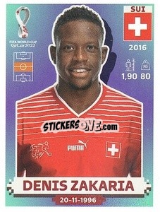 Sticker Denis Zakaria - FIFA World Cup Qatar 2022. US Edition - Panini