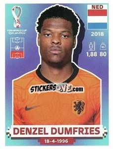 Sticker Denzel Dumfries - FIFA World Cup Qatar 2022. US Edition - Panini