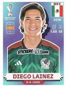 Sticker Diego Lainez - FIFA World Cup Qatar 2022. US Edition - Panini
