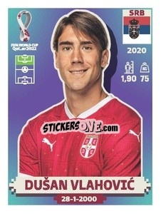 Sticker Dušan Vlahović - FIFA World Cup Qatar 2022. US Edition - Panini