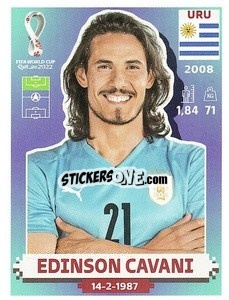 Cromo Edinson Cavani - FIFA World Cup Qatar 2022. US Edition - Panini