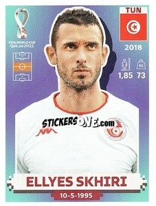 Sticker Ellyes Skhiri - FIFA World Cup Qatar 2022. US Edition - Panini
